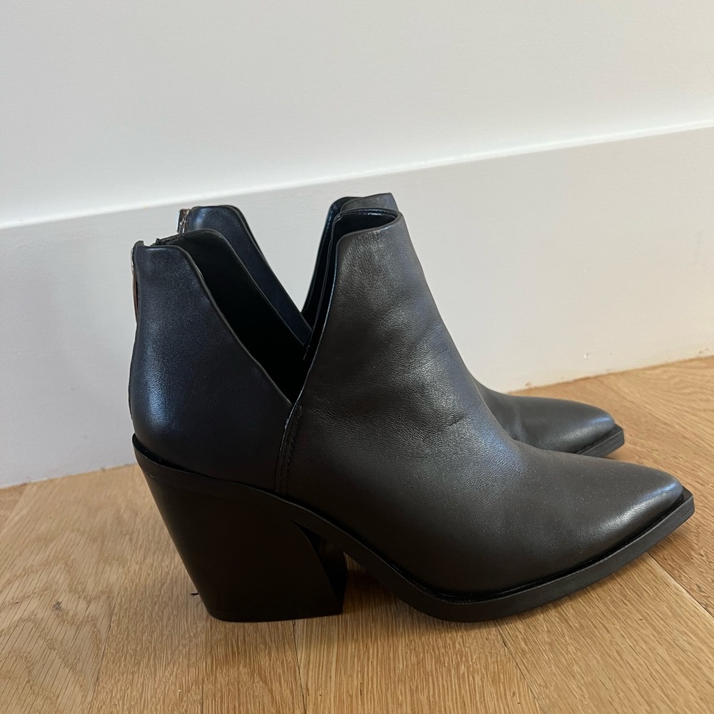 Women’s Black leather booties